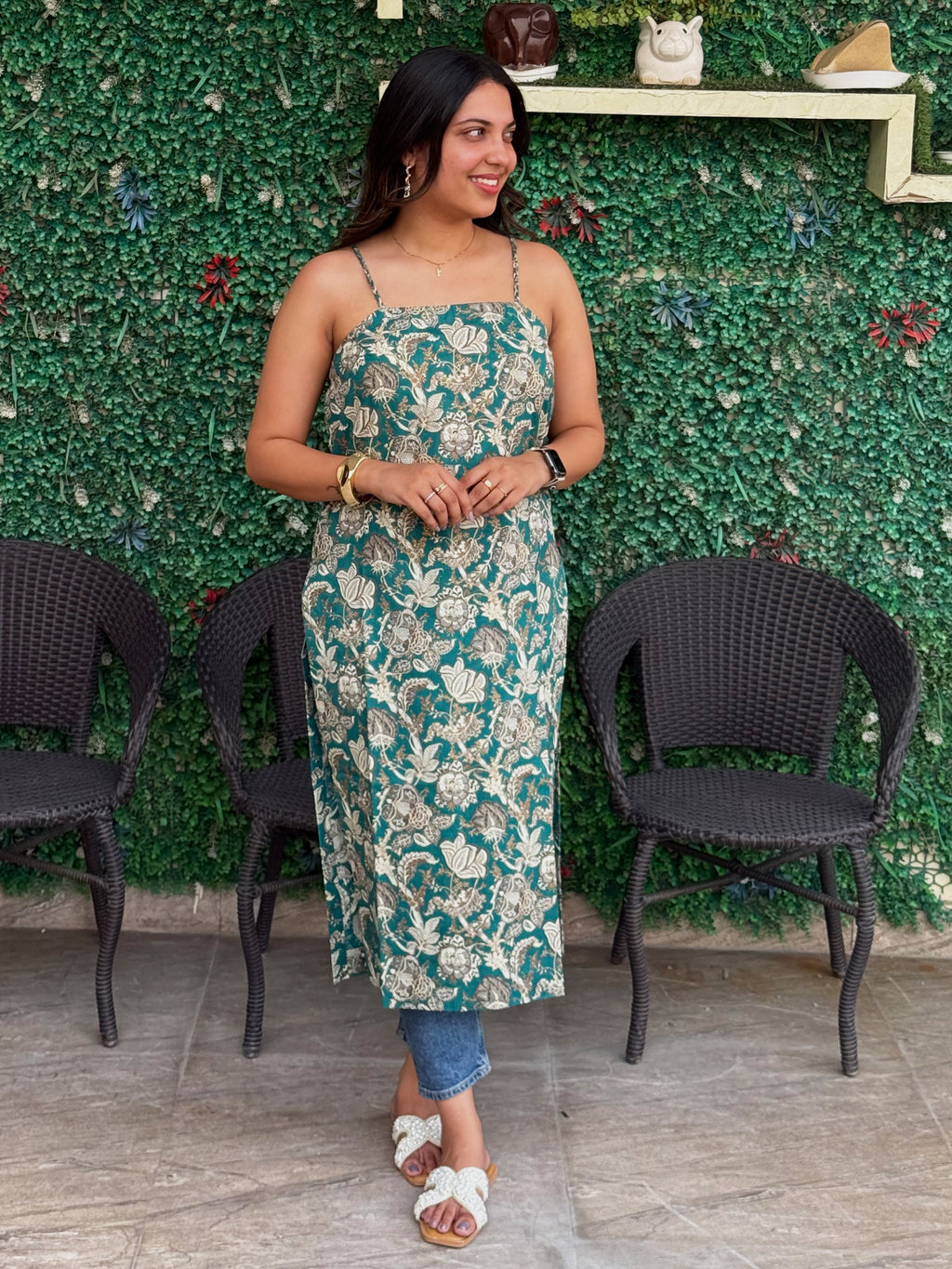 Blue Strap Edit Kurta