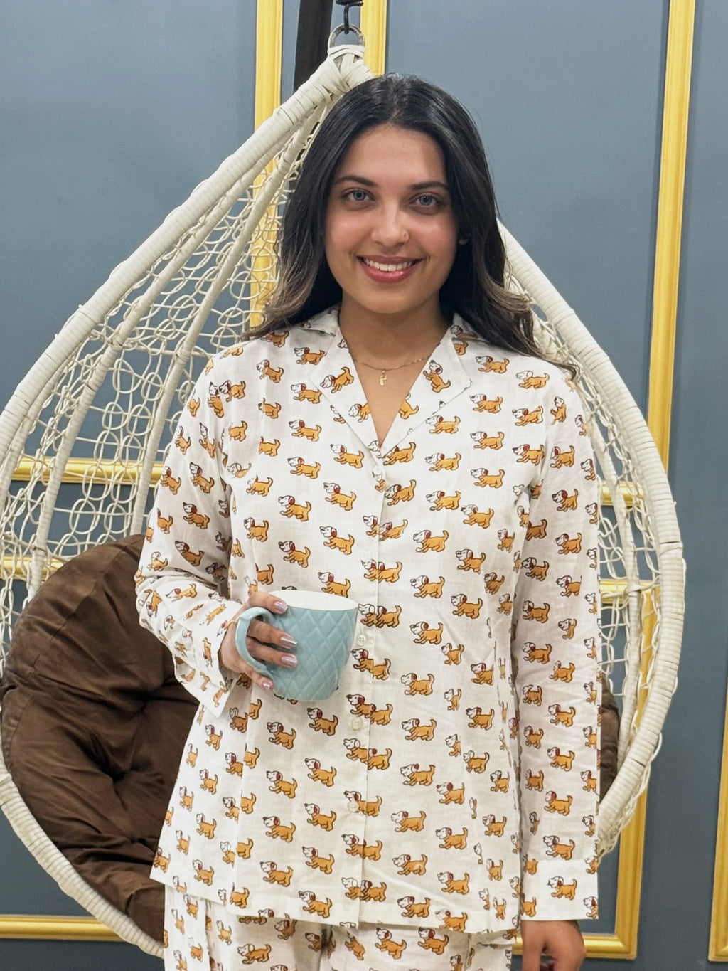 Dog Print Night Suit